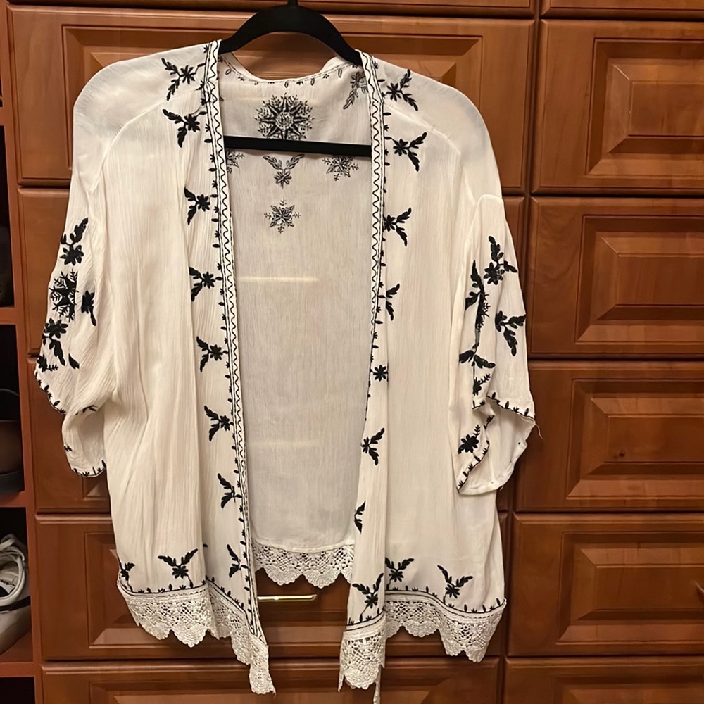 Open front cover-up/top